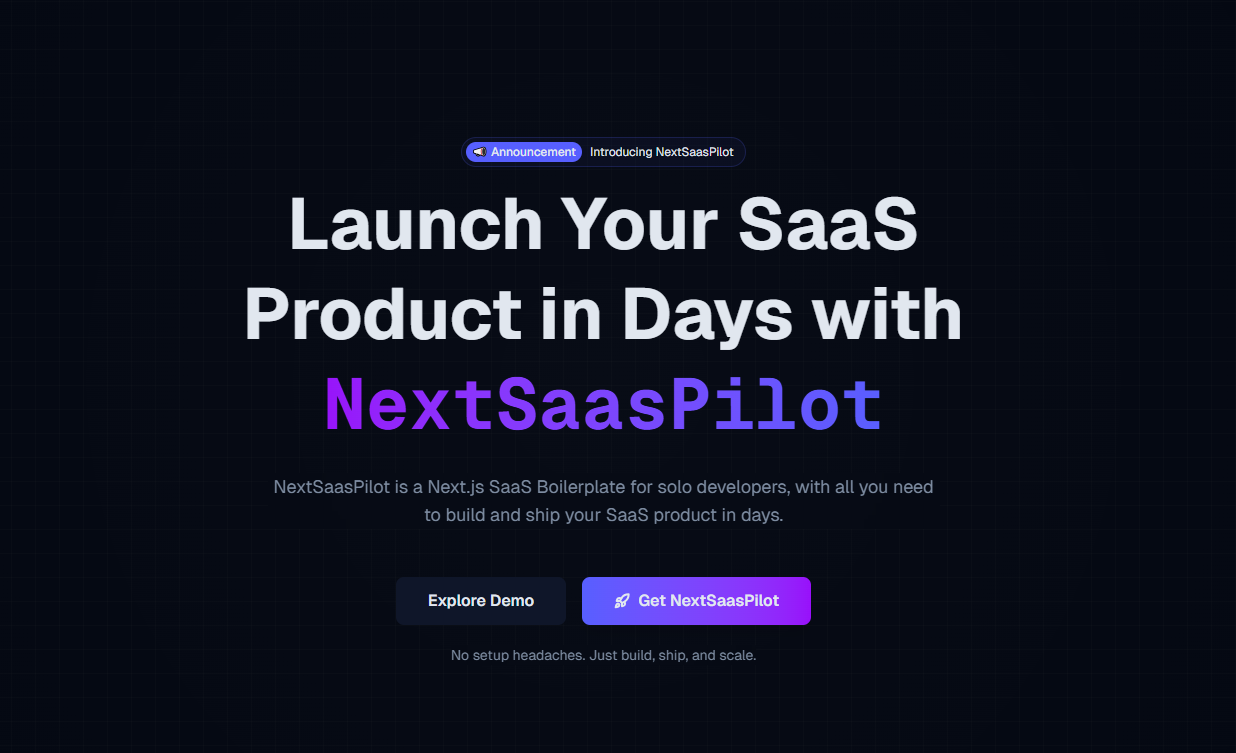 Production-Ready Next.js SaaS Starter Kit Boilerplate